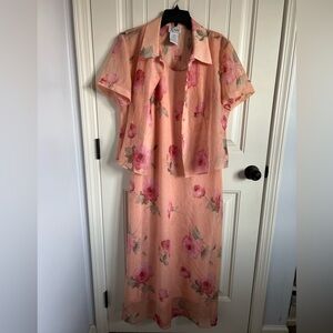 K Studio Floral Dress with Matching Shirt size 14